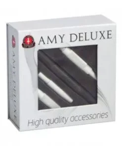 AmyDeluxe silliconen slang met aluminium mondstuk in box zwart