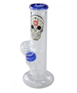 Mini Glass Bong Skull 14cm